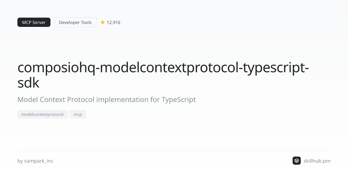 composiohq-modelcontextprotocol-typescript-sdk — MCP Server
