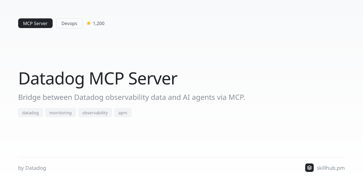 Datadog MCP Server — MCP Server
