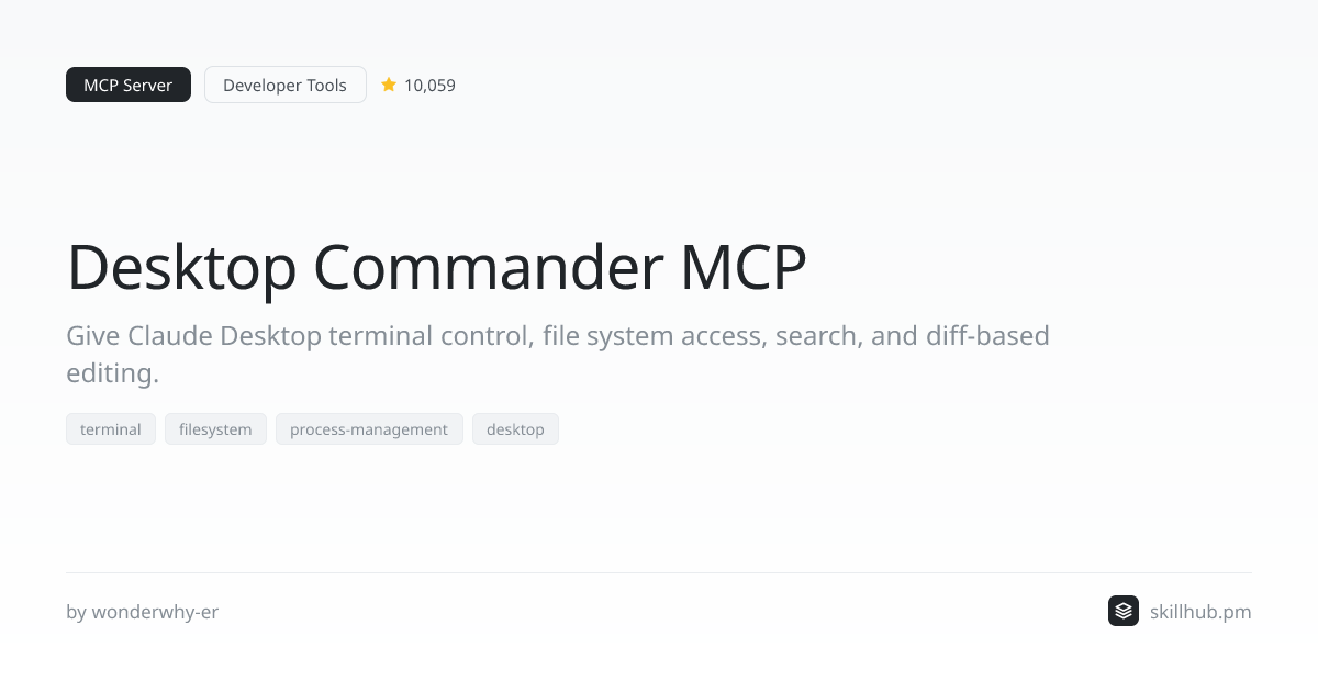 Desktop Commander MCP — MCP Server
