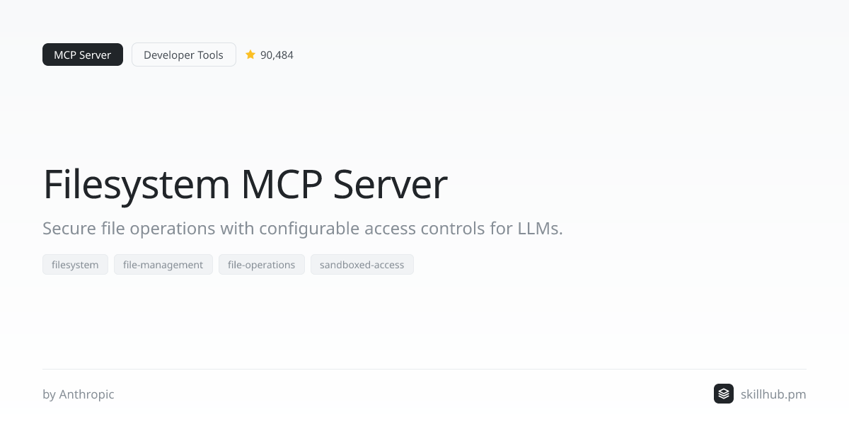 Filesystem MCP Server — MCP Server