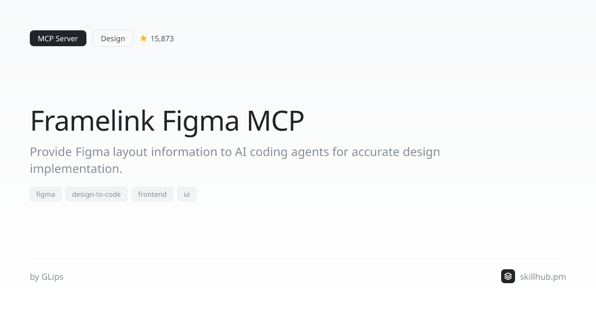 Framelink Figma MCP — MCP Server