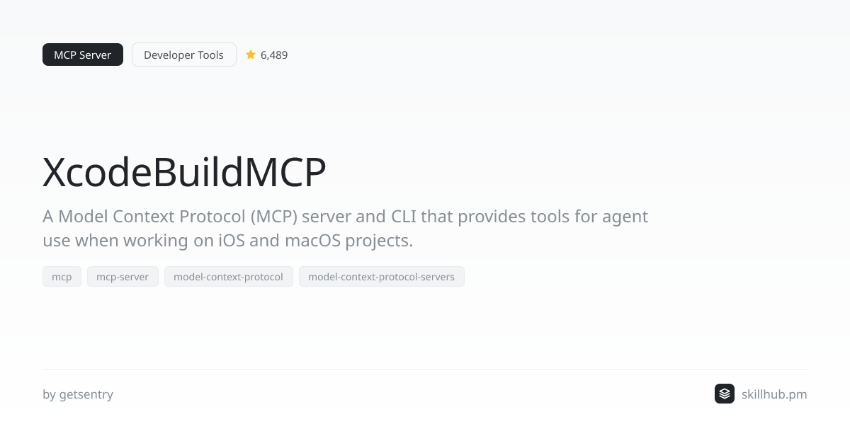 XcodeBuildMCP — MCP Server