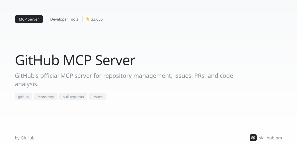 GitHub MCP Server — MCP Server