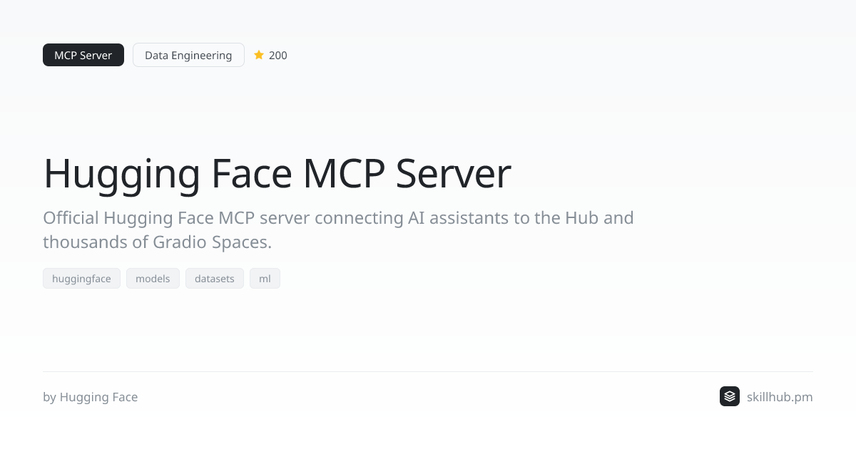 Hugging Face MCP Server — MCP Server
