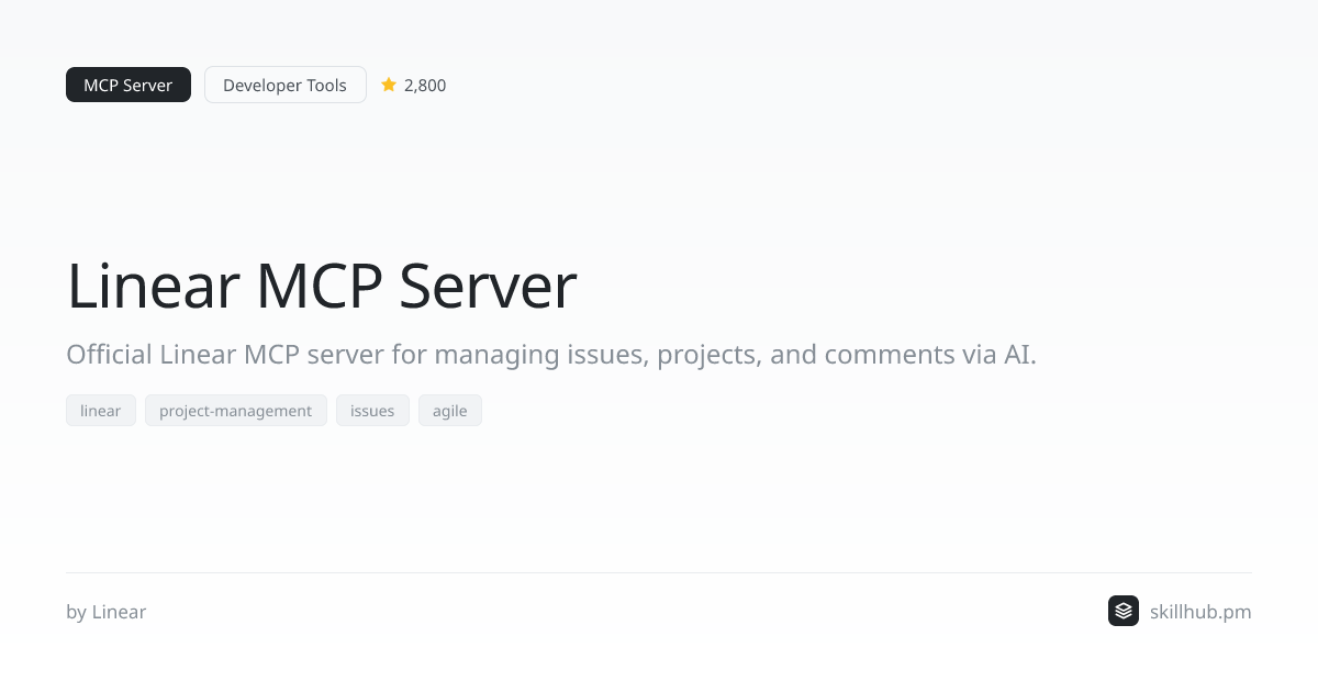 Linear MCP Server — MCP Server