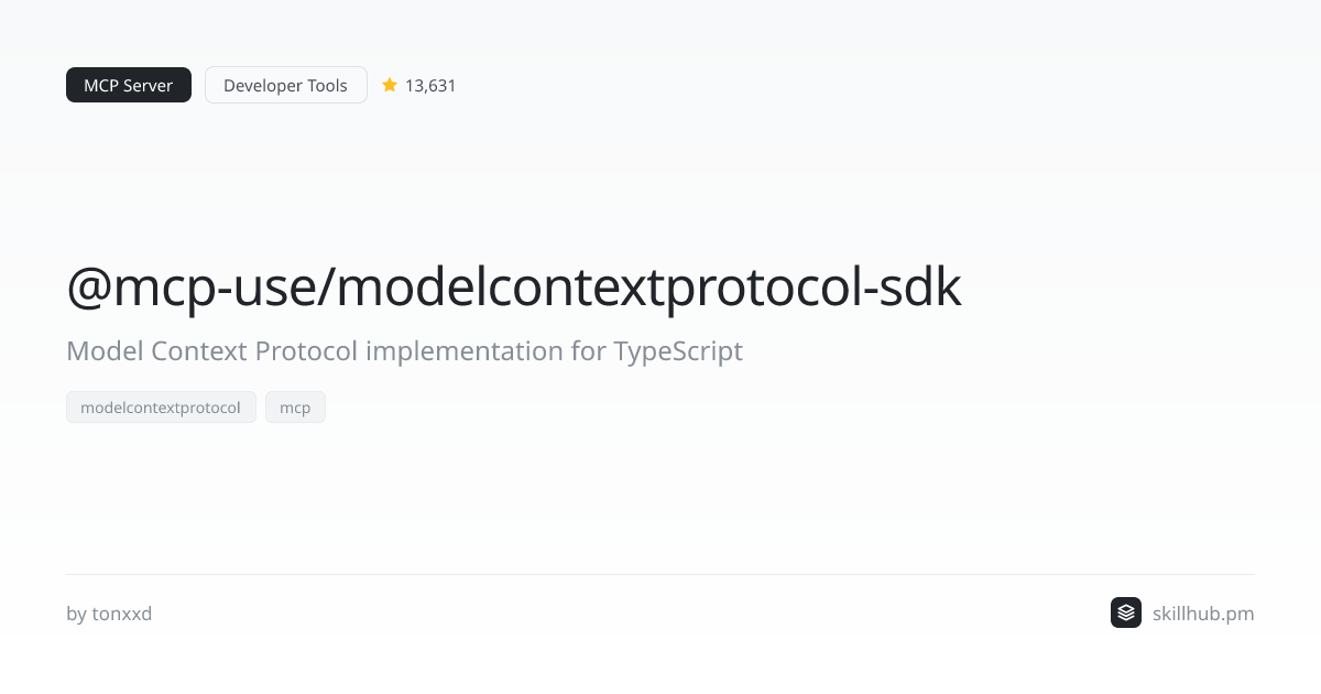 @mcp-use/modelcontextprotocol-sdk — MCP Server