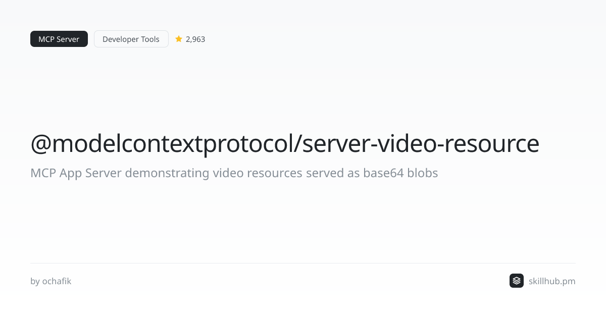 @modelcontextprotocol/server-video-resource — MCP Server