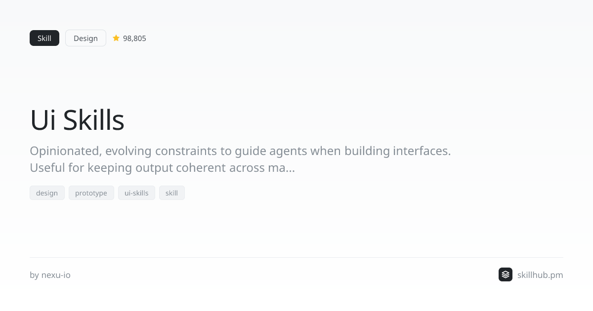 Ui Skills — Skill