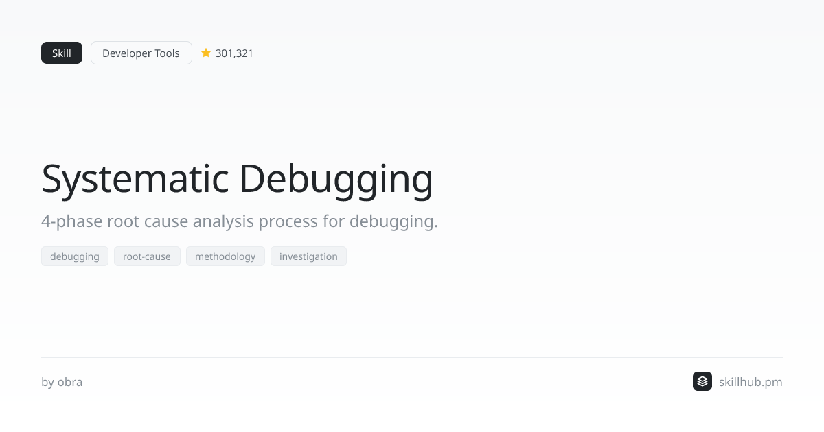 Systematic Debugging — Skill