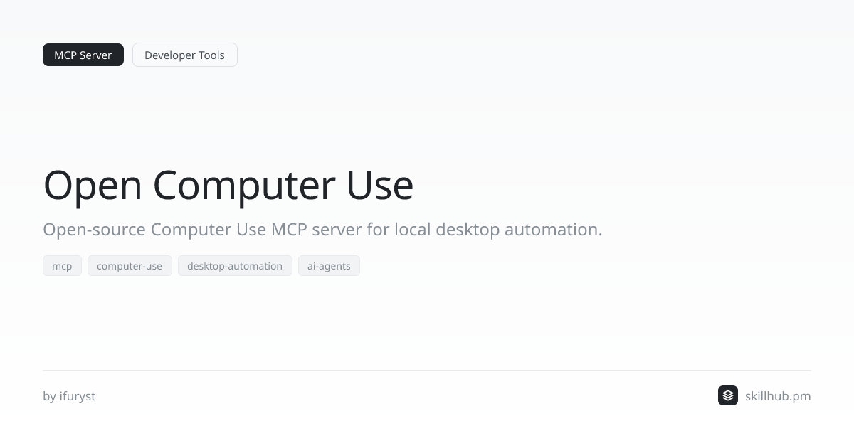 Open Computer Use — MCP Server