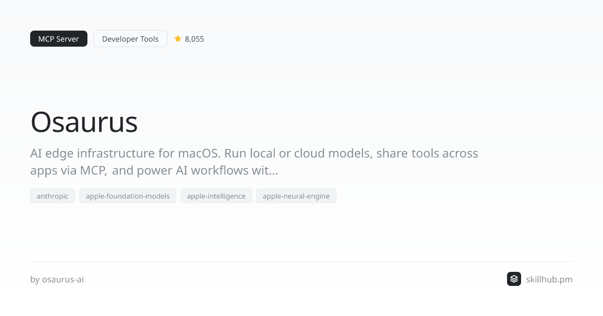 Osaurus — MCP Server