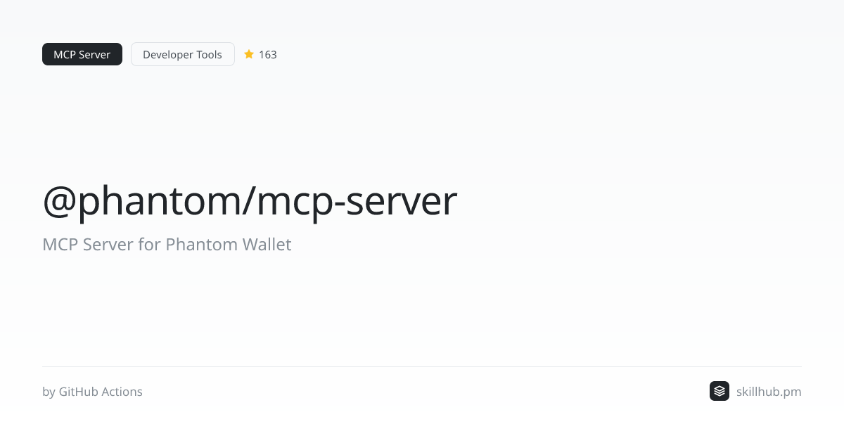 @phantom/mcp-server — MCP Server