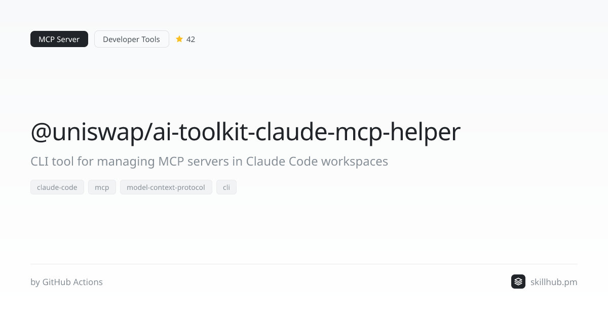 @uniswap/ai-toolkit-claude-mcp-helper — MCP Server