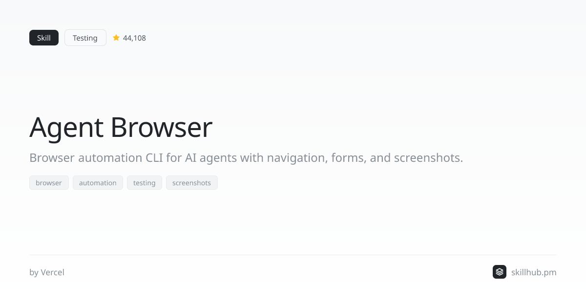 Agent Browser — Skill