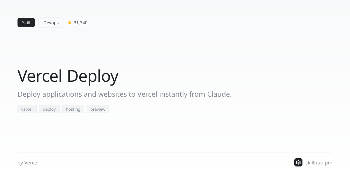 Vercel Deploy — Skill