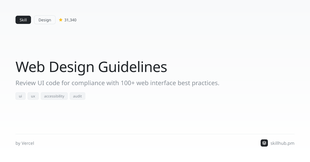 Web Design Guidelines — Skill